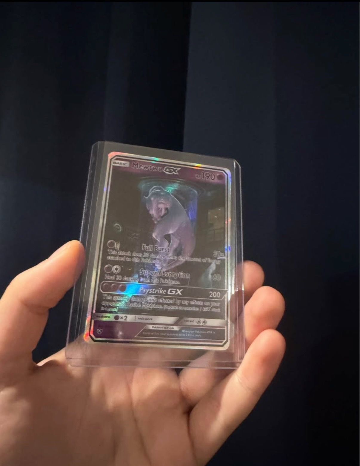 Shiny Pokémon Mewtwo GX card