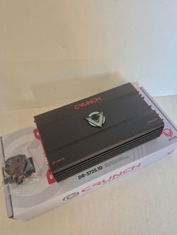 CRUNCH 3725 WATTS MONOBLOCK 1 OHM STABLE BUILT IN CROSSOVER WITH BASS CONTROL CAR AMPLIFIER