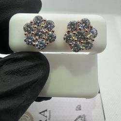Big! 12mm VVS Moissanite Flower Earrings💎 (Pass Diamond Tester)