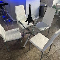 New Kitchen Table Set / Dining Table Set / One Glass Table + 4 Chairs New In 📦  / mesa / sillas / table / cocina  