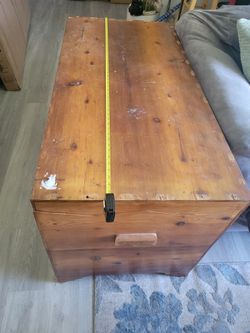 Knotty Pine Trunk For Storage