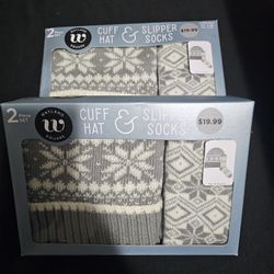 Hat And Slipper Sock Set