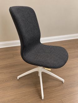 Modern Charcoal Gray Upholstered Swivel Desk Chair