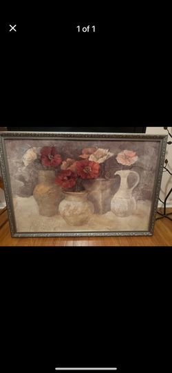 Framed art Vases Flowers