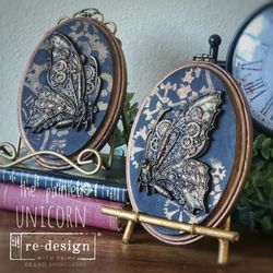 Hanging plaques made with moulded butterflies