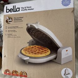 bella Flip-n-Store Waffle Maker with EverGood™ Ceramic Nonstick Coating, Fits-anywhere™