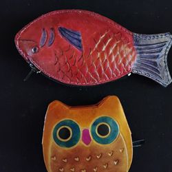 2 Leather Unique Coin Purses