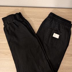 Men's Black Joggers with Elastic Waistband