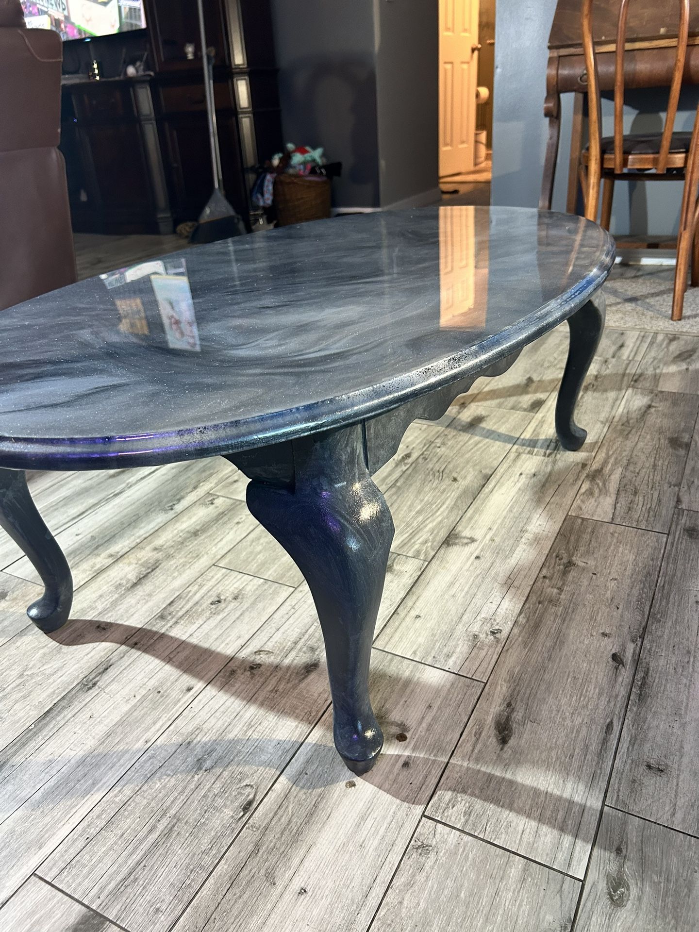 Metallic Epoxy Coffee Table