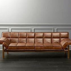 CB2 Leather Couch… can deliver