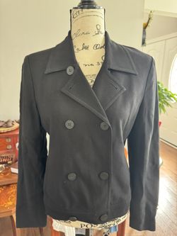 Black Double-Breasted Jacket. Size S