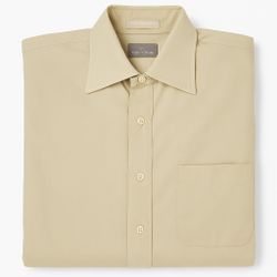 👔 Stafford Executive Men’s Dress Shirt – Beige / Tan | Size 16½ × 33