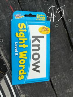 Sight word flash cards