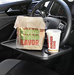 car 1pcs Eating/Laptop Steering Wheel Desk Black