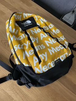 SUPREME THE NORTH FACE BY ANY MEANS YELLOW BACKPACK