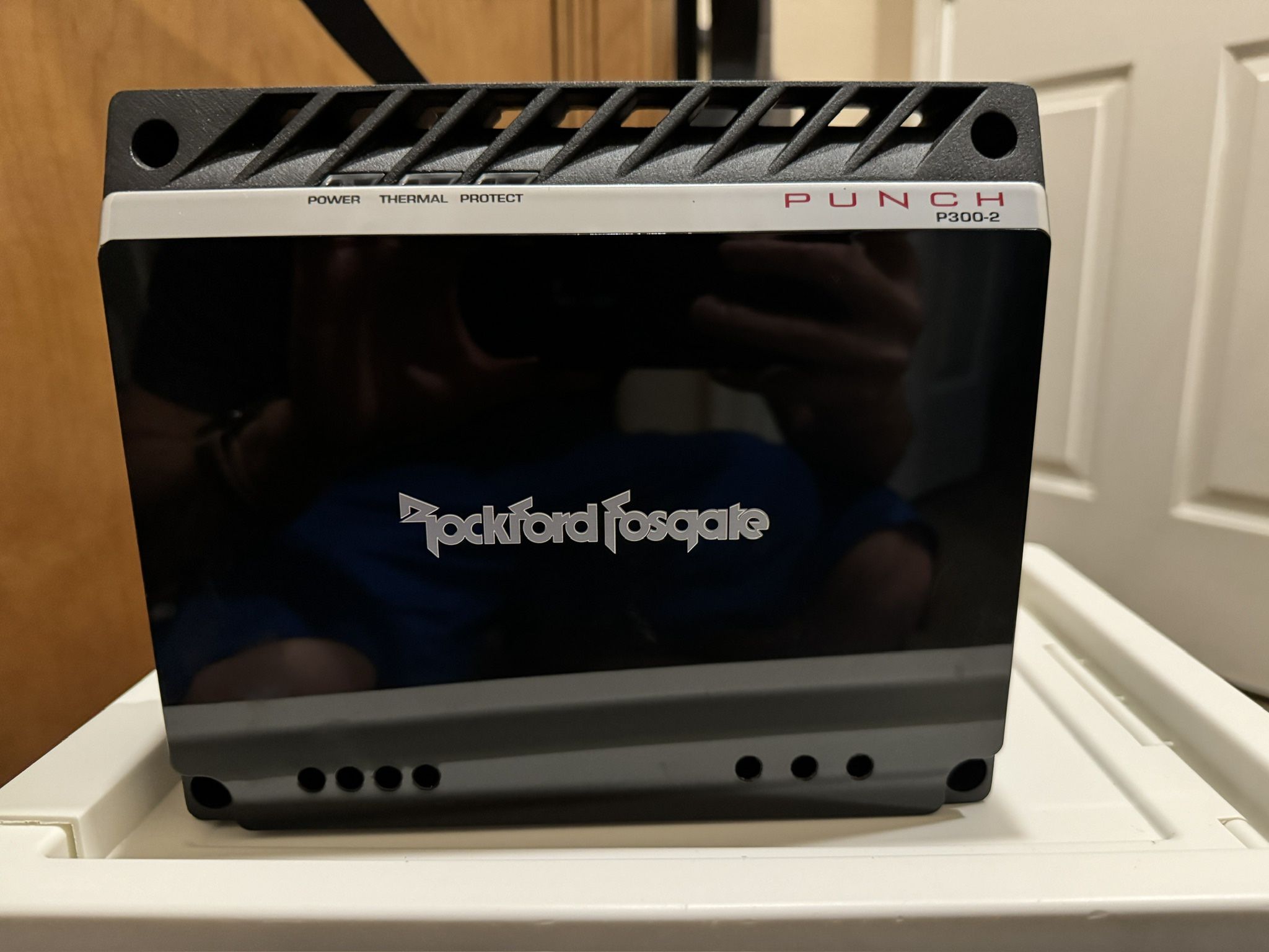 Rockford Fosgate Punch P300-2 Amplifier + Power Acoustik Subwoofer in Enclosure