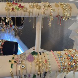 45 Gold Plated Bracelets