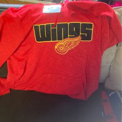 Majestic Detroit Redwings “wings” Hoodie Size Xxl