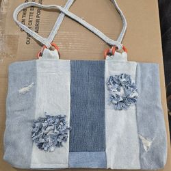 Jean Cut Out Fashion Tote Bag