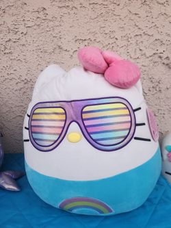 Sanrio Squishmallows Hello Kitty 20" Sunglasses Summer Plush 
 Rare New