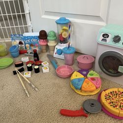 Kids Play Food Kitchen Toys And Washer Toy 
