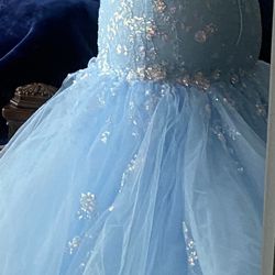 Baby Blue Prom Dress Size 12