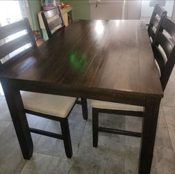 Wooden rustic dining table