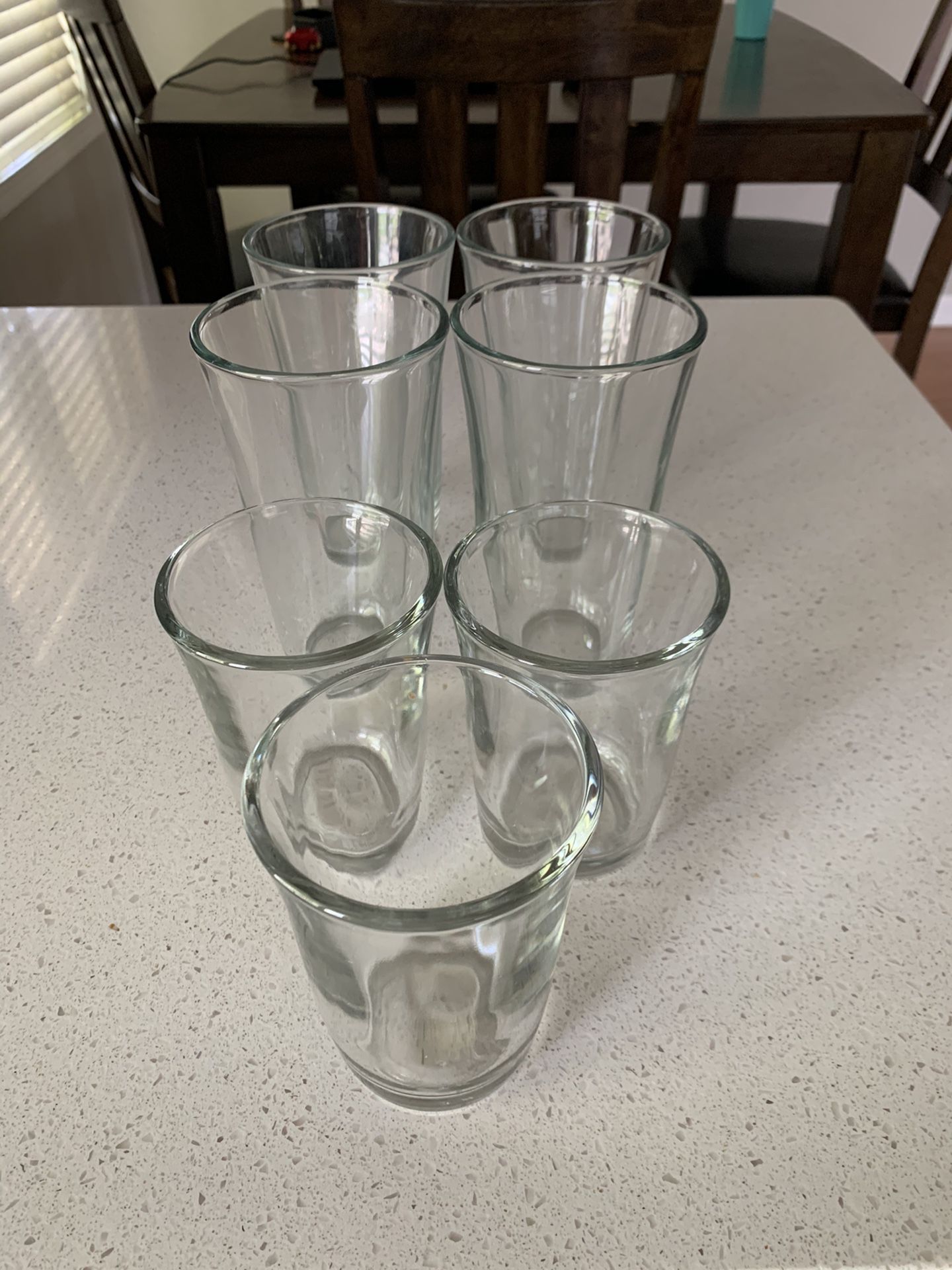 7 Drinking Glasses, Thick Rim