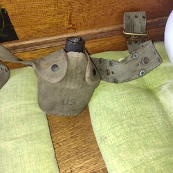 Vintage Vietnam Canteen With Belt