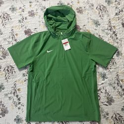 NEW - Nike Men's Short-Sleeve Woven Hooded Pull Over 1/3 Zip Jacket Mens Size Large  / XXL