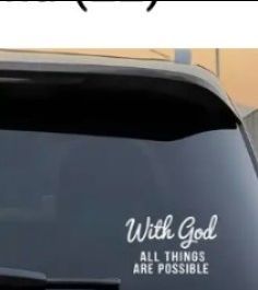 With God All Things Are Possible Car Decal