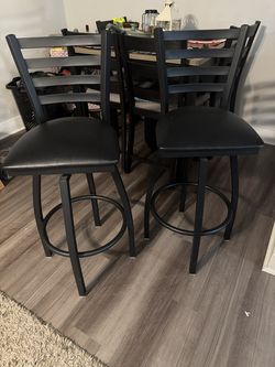 Black Steel bar stools