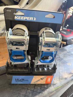 Keeper 1.5" x 16' E-Track Ratchet Tie-Down 2-Pack
