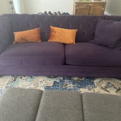 Purple Velvet Sofa