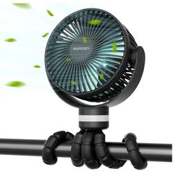 Momcozy Portable Stroller Fan, USB Rechargeable and Handheld Cooling Fan for Travel, Car Seat, Bedroom