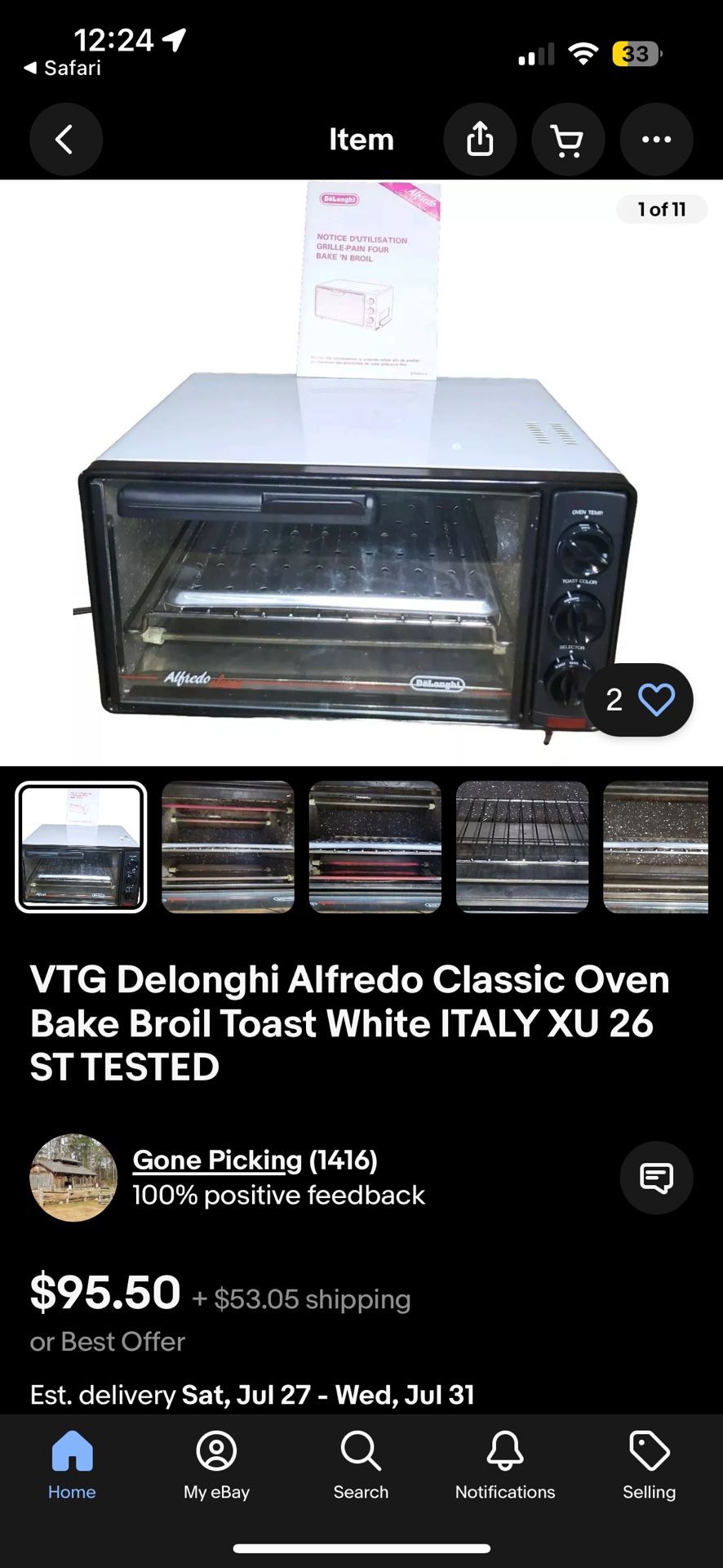 Delonghi Alfredo Plus Toaster Oven