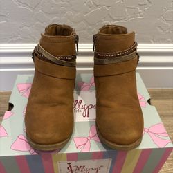 Jellypop Girls Lil Biddy Tan Multi Distress Ankle Boot 12 M