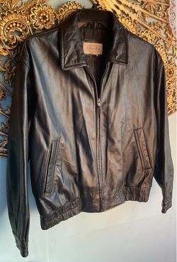 Men’s black leather Coat-size Medium-$50 Firm,No Holds Or Spam