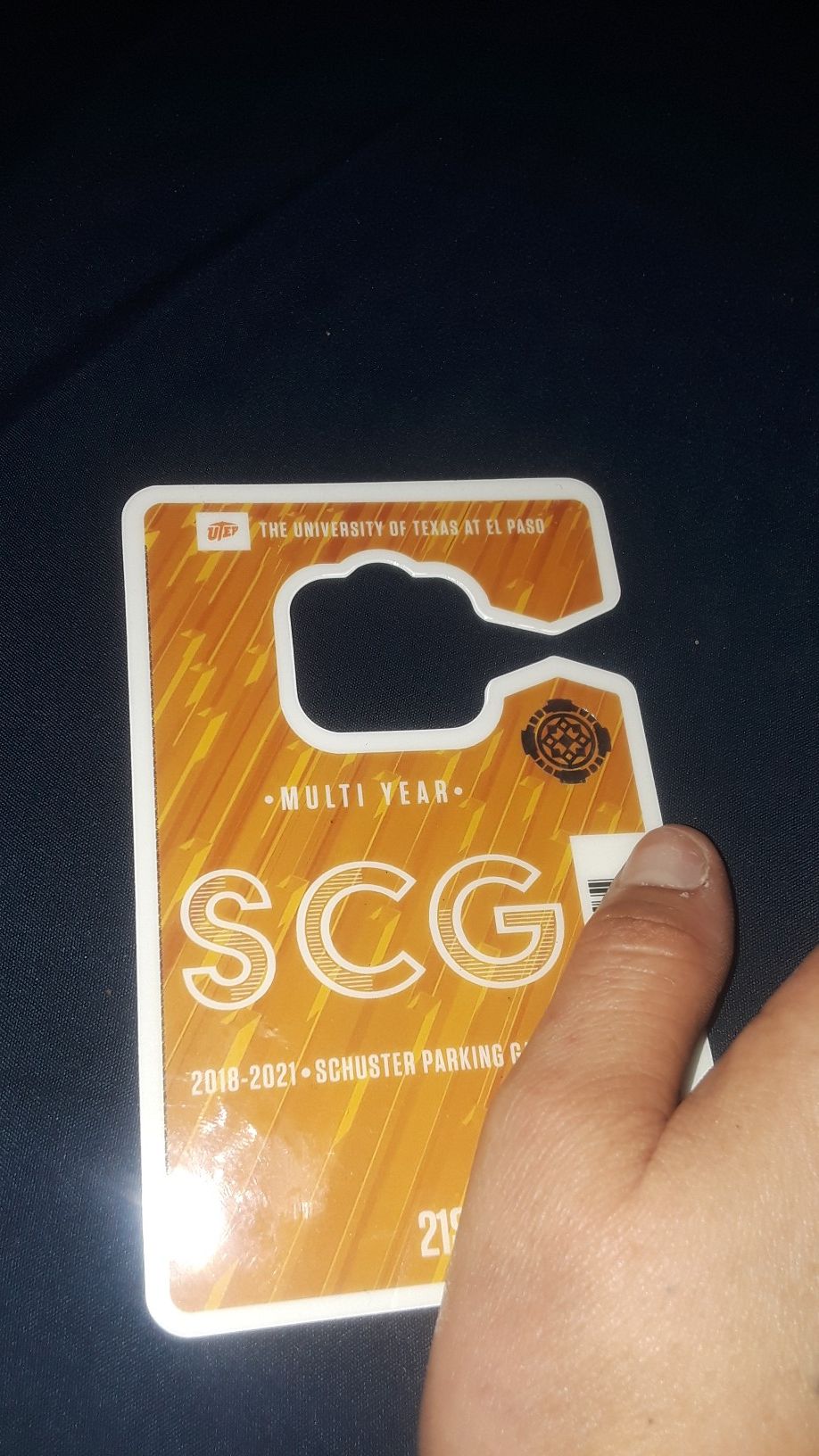UTEP Parking pass