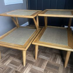 Mid Century Modern Oak End Tables