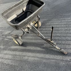 Pull Behind Broadcast Spreader With Air Tires.Great For Salt Spreading.  Must Pick Up