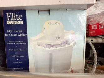 Elite Cuisine 4-Qt Electric Ice Cream Maker