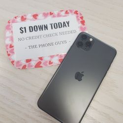 Apple IPhone 11 Pro Max Unlocked - $1 Down Today - NO CREDIT Needed