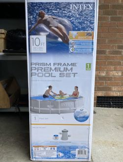 10ft metal frame pool with pump