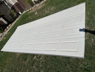 16x7 White Garage Door