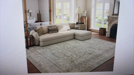 6’ x 9’ Washable Area Rug for Living Room – Excellent Condition