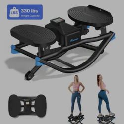 MERACH MERACH - Rocking Steppers for Exercise at Home, 3D Motion Stair Stepper with Resistance Bands for Full Body Workout 