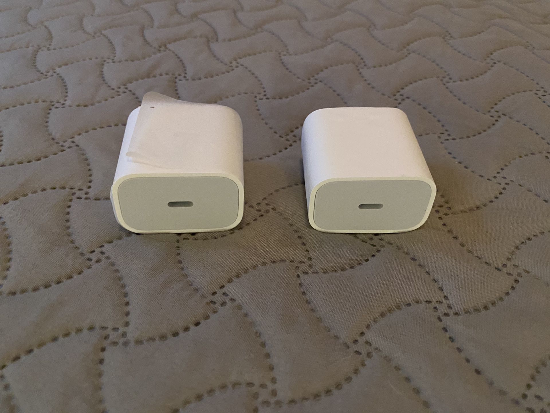 2 authentic Apple USB-C chargers (brand new)