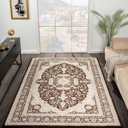 8x10 Beautiful Brown Traditional Rug 
