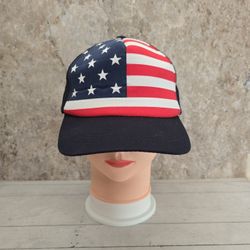 Unbranded Patriotic USA American Flag TruckerSnapback AdjustableHat